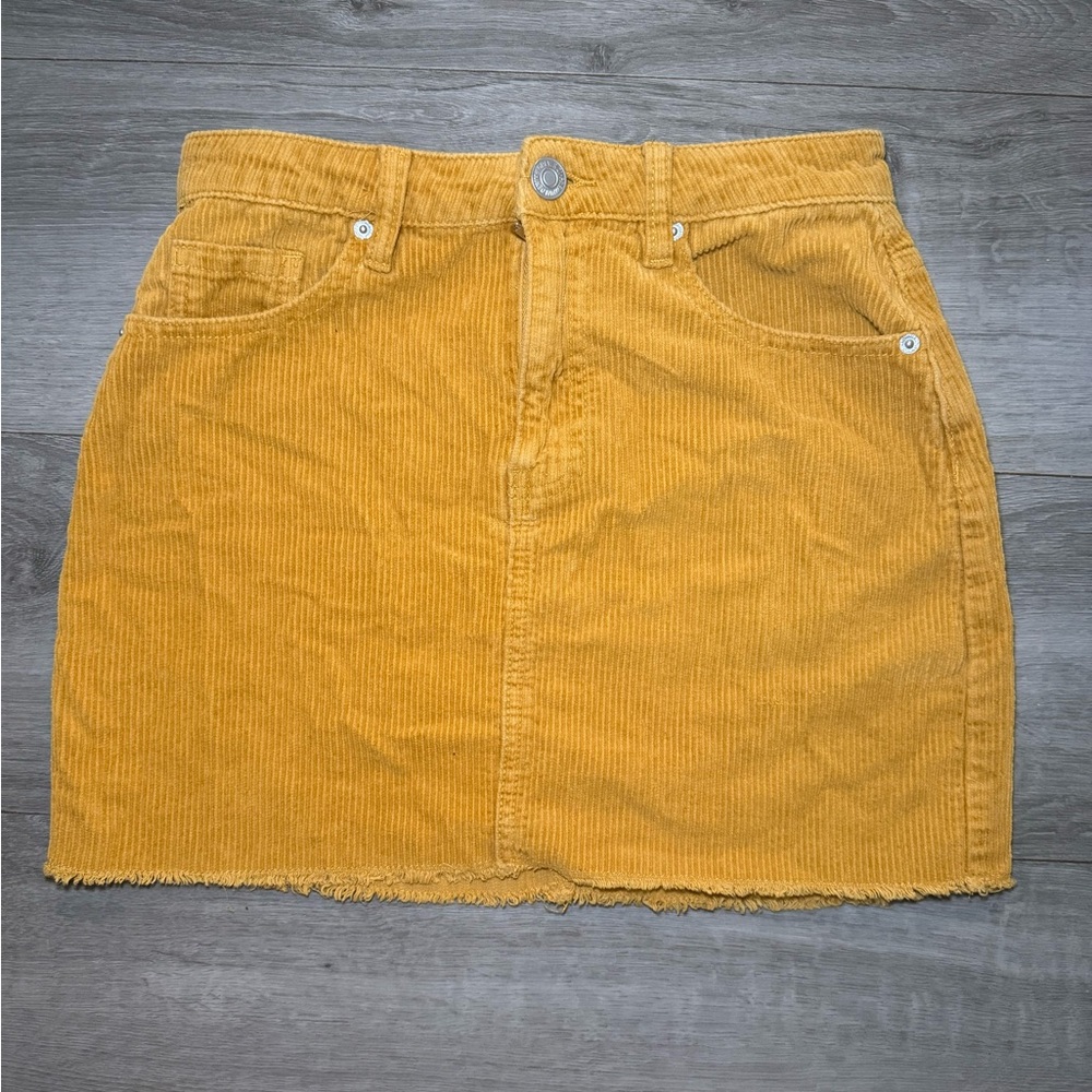 Forever 21 Mustard Corduroy Mini Skirt